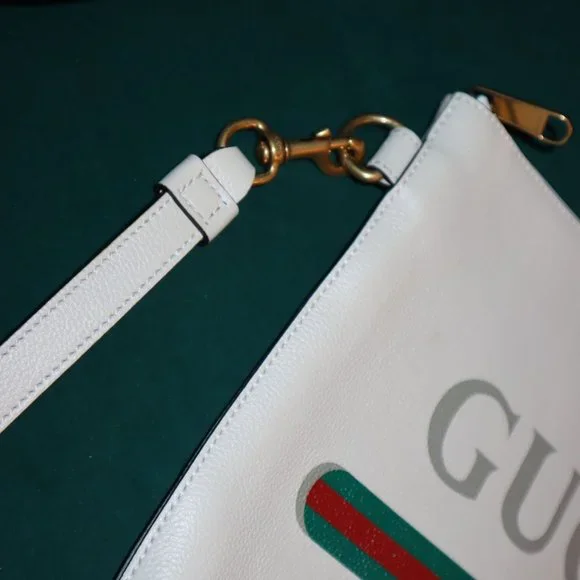 White Gucci Sherry line leather pouch - Picture 3 of 10